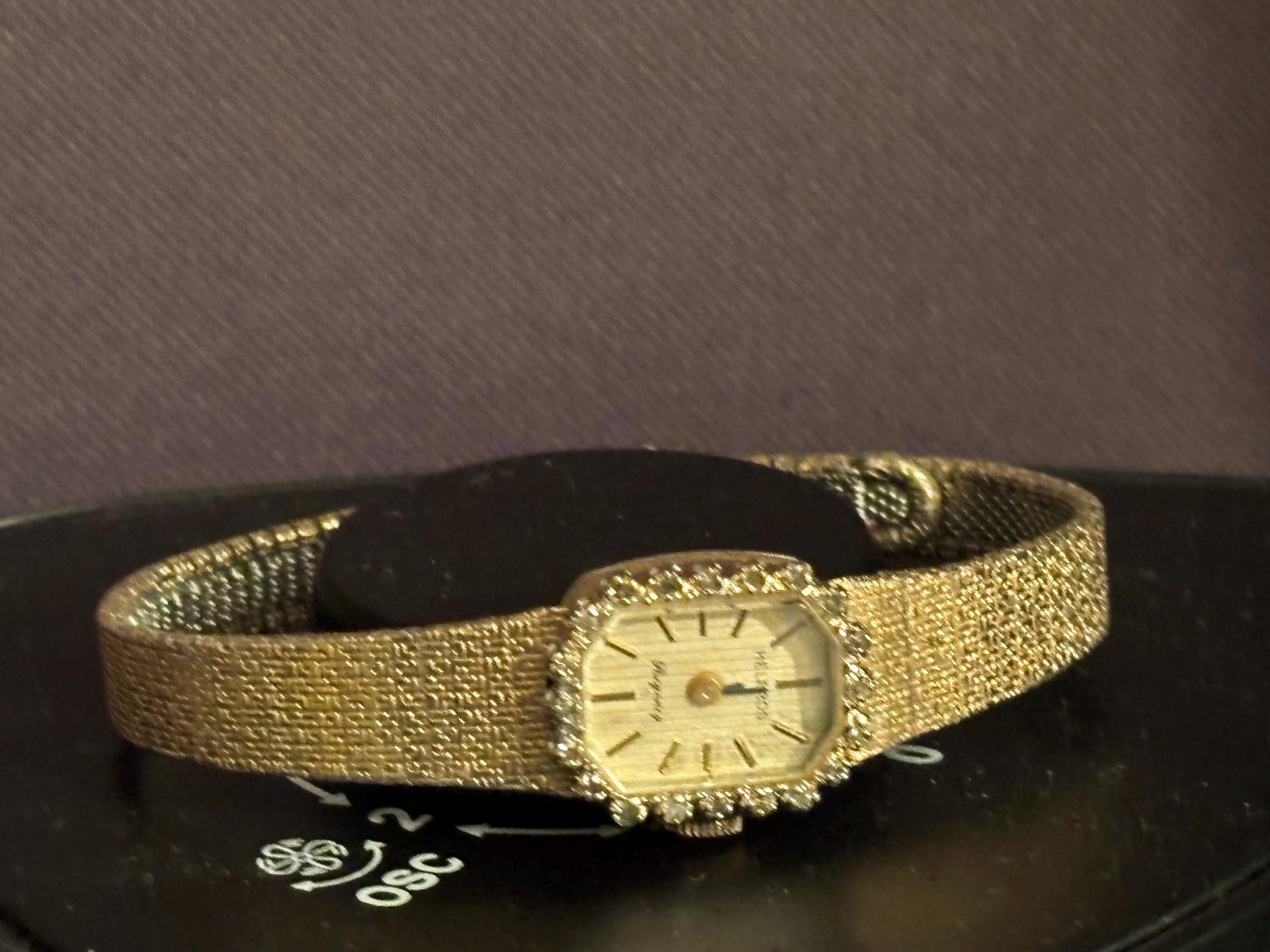HELBROS 10K Rolled Gold Vintage 50s Ladies Cocktail Watch Vintage Helbros Rectangular 1950s 10k Rolled | Mercari main image 3