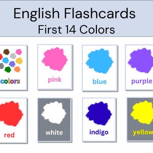 ESL Color Flashcards & Posters: English Learning (Digital Download)
