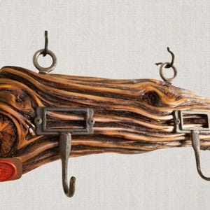 Rustic Reclaimed Oak Wall Hook: Handmade Entryway Coat Rack