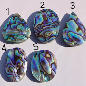 Natural Abalone Shell Cabochon, Iridescent Paua Shell, Rainbow Gemstone, High Polish Cabochon, Jewelry Making Supply, Wire Wrap Stone
