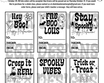 Digital Editable Boo Grams Flyer | PTO-PTA-School | Halloween- Boo Grams Order Form | Editable Canva Template