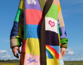Knit Robe, Rainbows, Rabbits, Houses, Flowers and Elephants in Handmade Graphics L