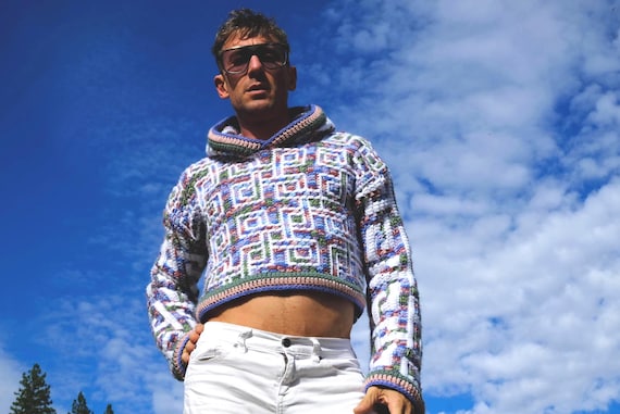 Crochet Hoodie Celtic Crosses And Tetris Forms S
