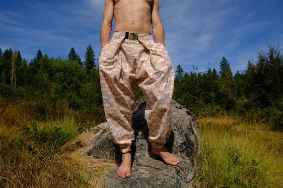 Hammer Pants Adjustable Cro Waist Repurposed Bed Sheets Ralph Loren