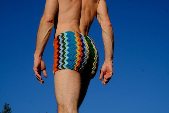 Crochet Shorts Sci Fi Future Box Shorts M