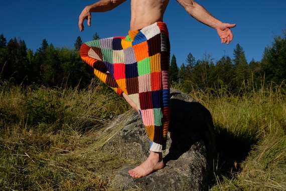 Crochet Pants Harlequin Harem Style Baggy Pants M