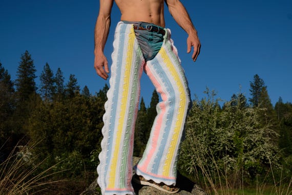 Crochet Chaps Pastel Cowboy L