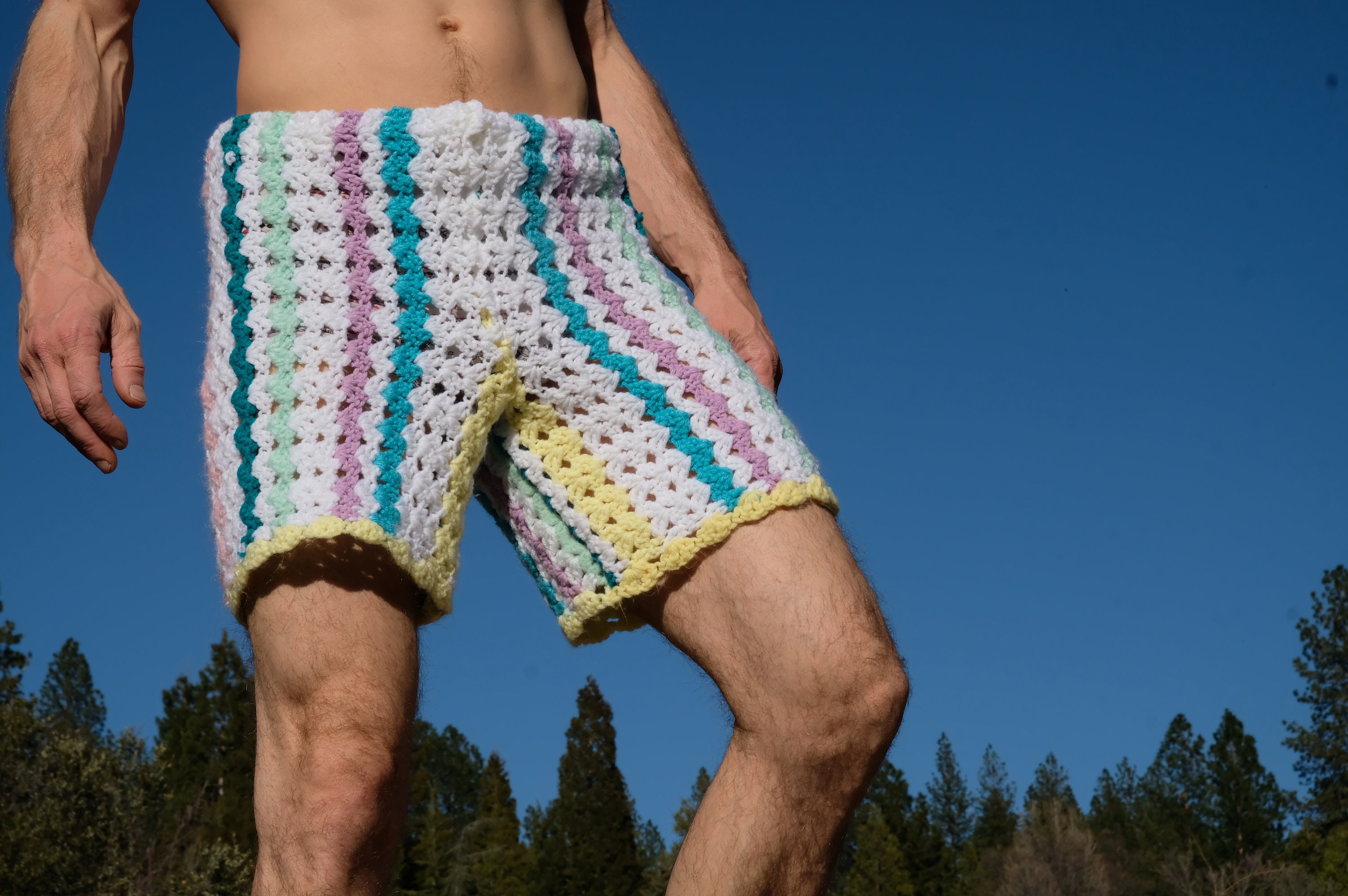 Crochet store man shorts