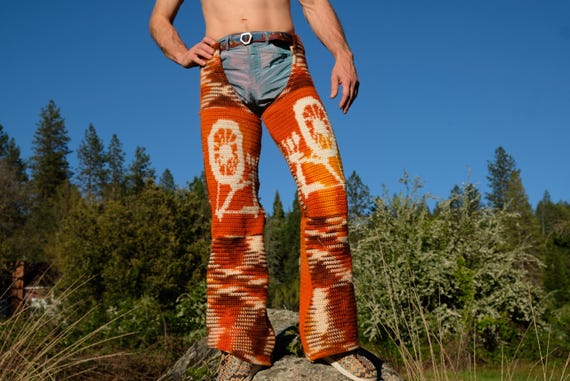 Crochet Chaps Rust, Variegated and Spinning Wheels M