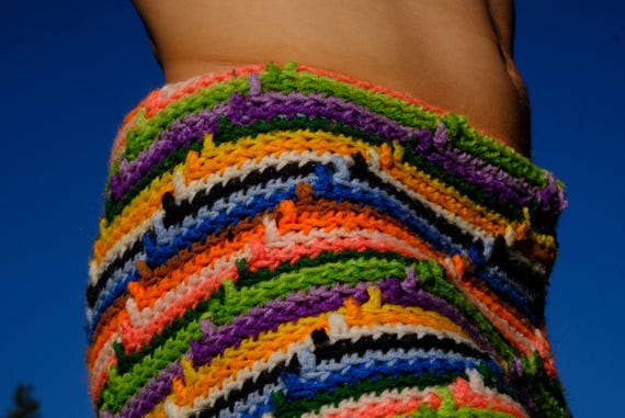 Crochet Shorts Multicolor Stripe M