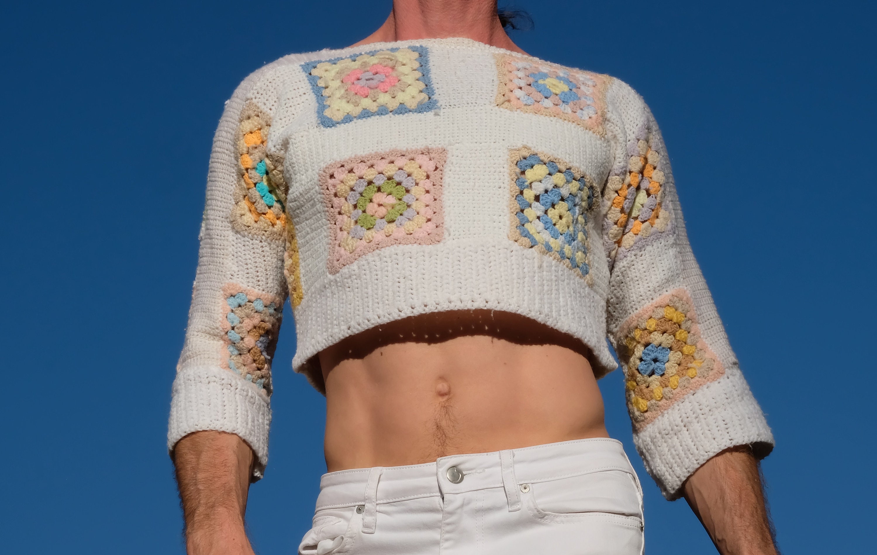 crochet sweater from squares