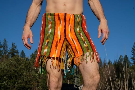 Crochet Booty Shorts Southwest Stripe M