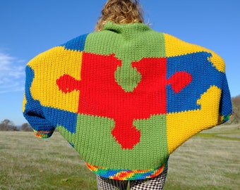 Crochet Shrug Puzzle Pieces All Sizes L