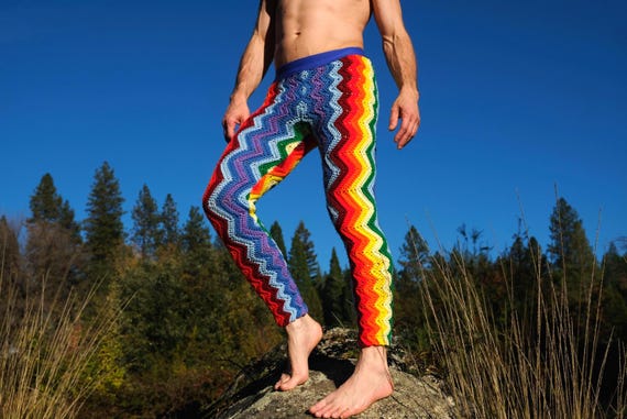 Crochet Pants Rainbow ZigZags