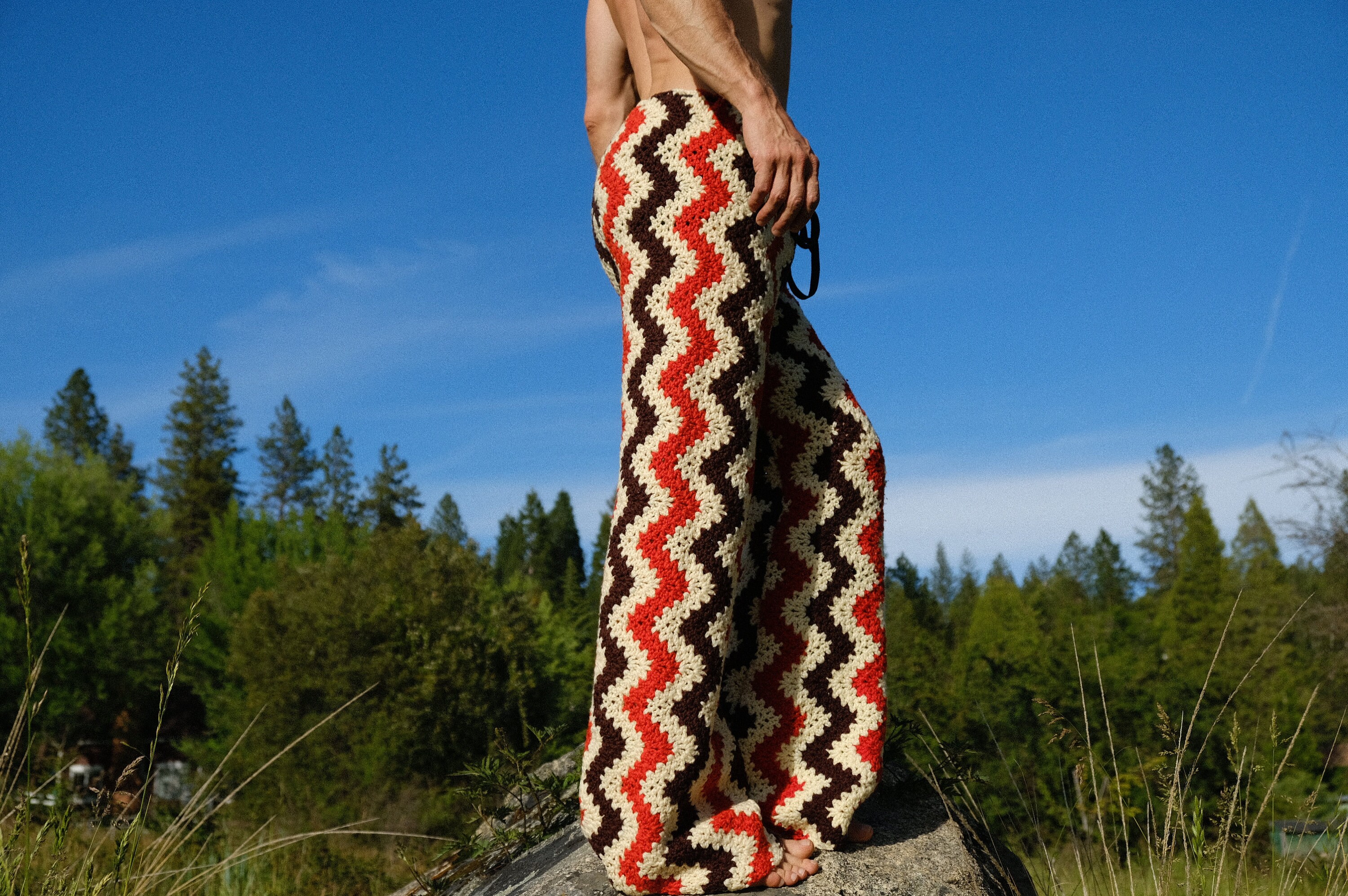 アメリヴィンテージ CROCHET LIKE PANTS Vintage Crochet Pattern Trouser Suit Pant Suit Pants