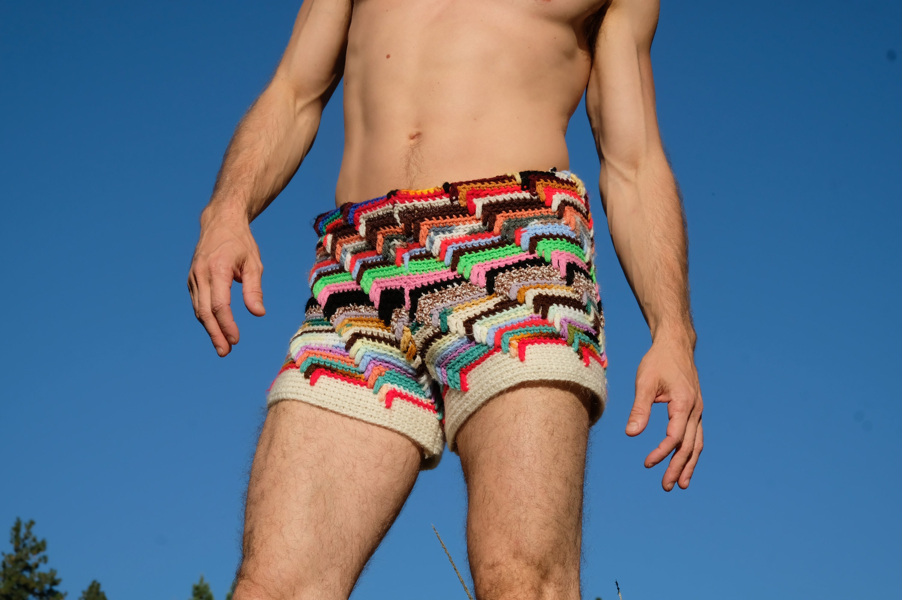 Forever 21 Coral Crochet Booty Shorts XS