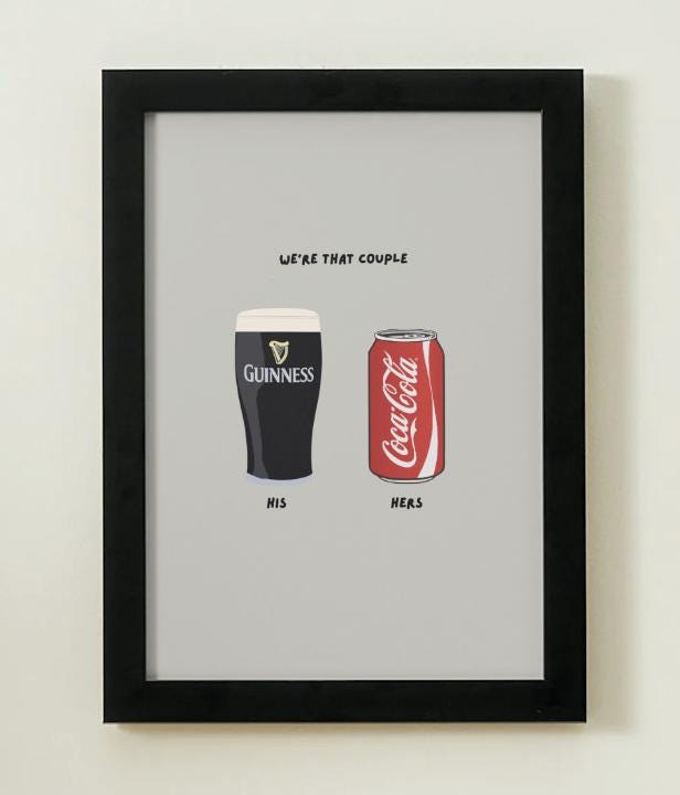 His and Hers - Guinness und Coladose