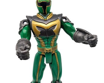 Figura vintage de Bandai Mighty Morphin Power Ranger: Fuerza Mística, Ranger Verde (2005)