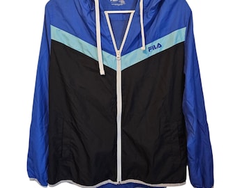 FILA Sport Live In Motion Women's Jacket Hooded Windbreaker Size L