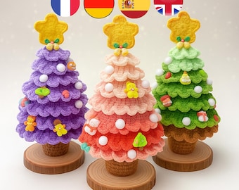 Christmas tree crochet pattern, 7-Layer Crochet Christmas pattern , crochet ornament, 7 Layers Christmas Decor , Handmade Christmas Gifts