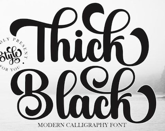 Thick Black Calligraphy Font for Cards labled and more, Thick Font, Cursive Handwritten Style (svg, eps, pdf, png),Display Font