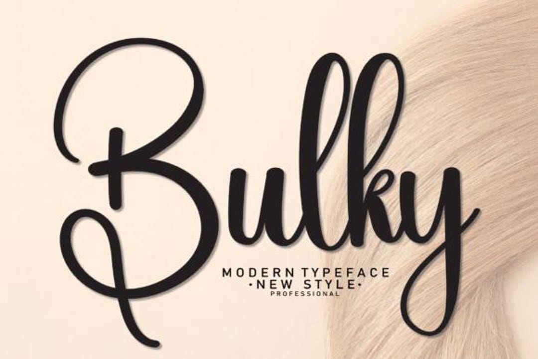Bulky Font, Typography Font, Script Font| OTF/TTF Digital File Download ...