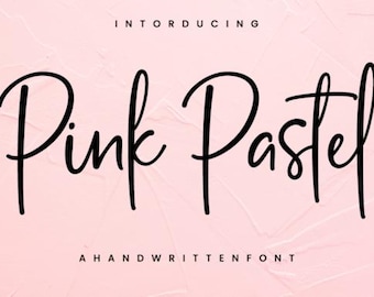 Pink Pastel Script Font: Elegant Calligraphy Font, Display Font | Instant Download|