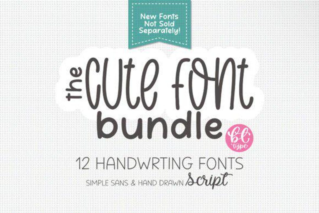 The Cute Handwriting Bundle Font - Handwriting Fonts, Cricut Font ...