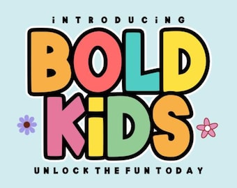 Kids Display Font: Crafty Bold and Comic Font| Instant Download|