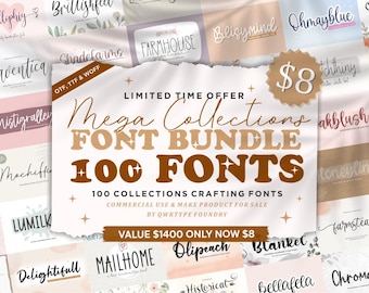 Mega Collections Font Bundle- Script Fonts, Display Font| Instant Download|