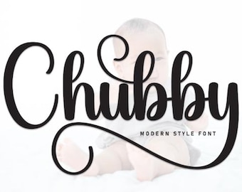 Chubby Cursive Font - Handwritten Script Font