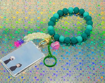 Llavero de muñeca de anime Gojo & Geto – Cuentas de silicona, dije para foto