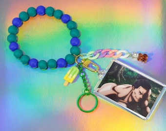 Llavero de muñeca con dijes y foto del anime Jujutsu Kaisen Aoi Todo – Cuentas de silicona