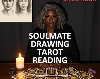 Soulmate Drawing + Tarot Reading – Same Day Delivery, Psychic Love & Twin Flame Insight