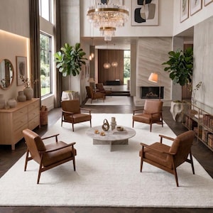 Alfombra tejida a mano, alfombra de color liso, decoración minimalista y cálida, alfombra de lana afelpada a medida.