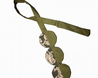 Green Gold Jacquard Necktie - Baroque Art Deco Tie
