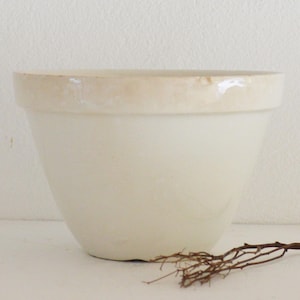 Vintage französische Pudding-Beckenschüssel, Ironstone Rührschüssel, Vintage Rührschüssel, Französische Bauernhausschale, Steinzeug-Rührschüssel, Ironstone Schüssel