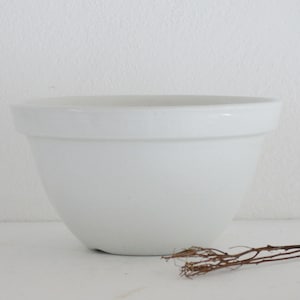 Vintage französische Pudding-Beckenschüssel, Ironstone Rührschüssel, Vintage Rührschüssel, Französische Bauernhausschale, Steinzeug-Rührschüssel, Ironstone Schüssel