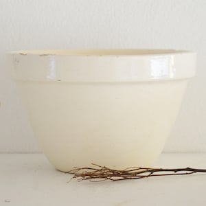 Vintage English Pudding Basin Bowl, Ironstone Mixing Bowl, Vintage Mixing Bowl, Farmhouse Bowl, Stoneware Mixing Bowl, Ironstone Bowl