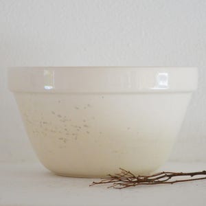 Vintage English Pudding Basin Bowl, Ironstone Mixing Bowl, Vintage Mixing Bowl, Farmhouse Bowl, Stoneware Mixing Bowl, Ironstone Bowl