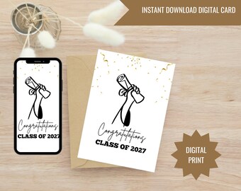 Modern Graduation Announcement | Printable Party Invite (Instant Download)