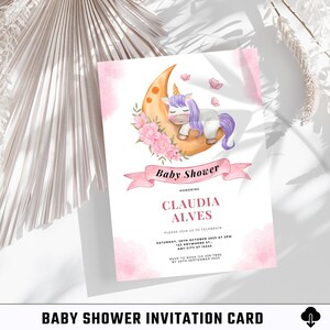 Biglietto d'invito per baby shower / Biglietto digitale / Biglietto stampabile / Biglietto modificabile / Invito per festa / Modello Canva / Celebrazione / Biglietto minimalista