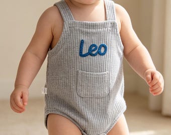 Aangepaste naam babyromper, gepersonaliseerde romper voor babymeisje, zomeroutfit baby, rompertje babyjongen, pasgeboren Coming Home-outfit, cadeaus babyshower