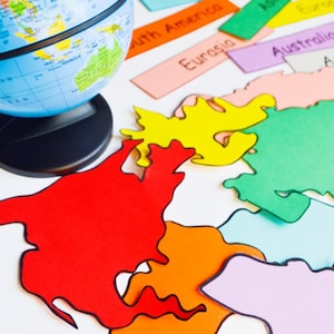 Druckbare Weltkarte für Kinder | Weiterbildung | lernen