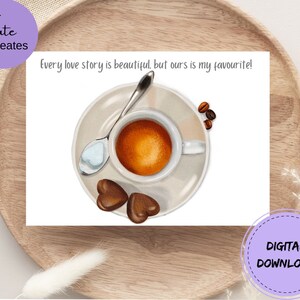 Printable Anniversary greeting card; Instant download; 7x5 inch French and English cards; Includes envelope template!