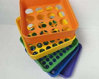 Stackable Brick Sorting Tray – Compact Organizer for Building Bricks