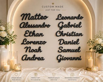 Custom Laser Cut Wooden Name Sign | Script Nursery Decor, Baby Name, Door MDF Cutout