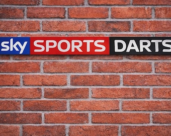 XL Sky Sports Darts Sign 3D Printed Wall Bar Mancave Darts Decor 510mm