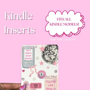 Kindle Inserts Pink Y2K | Kindle Paperwhite, Kindle Basic, Kindle Colorsoft, Kindle Oasis, Kindle Scribe | Kindle Accessory | Kindle Decor