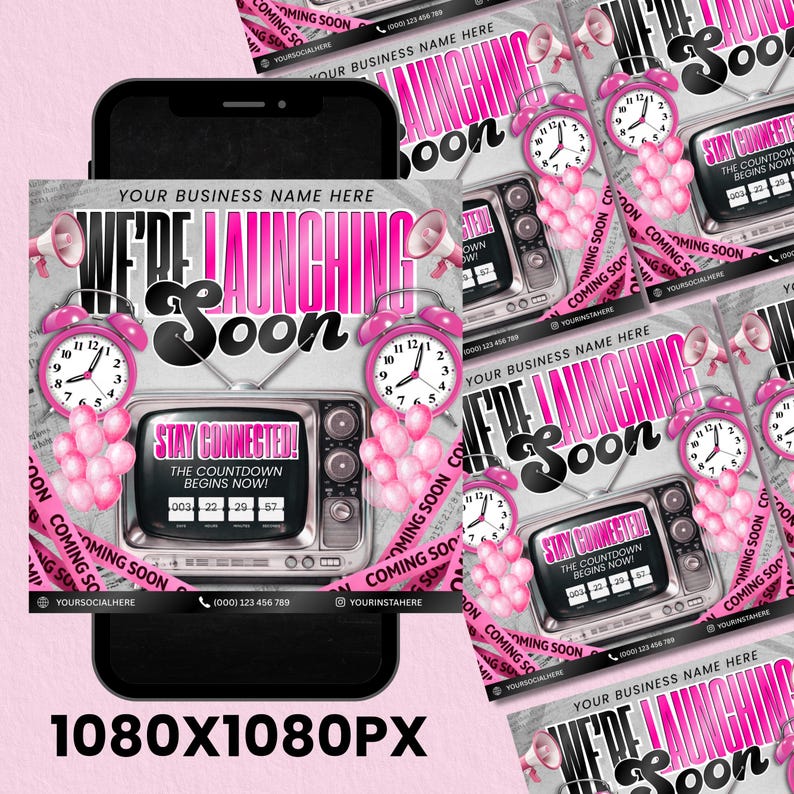 New Website Flyer, Coming Soon Social Media Makeup Hair Lash Tech Nails Braids Template, Business Launching Site Flyer, DIY in Canva